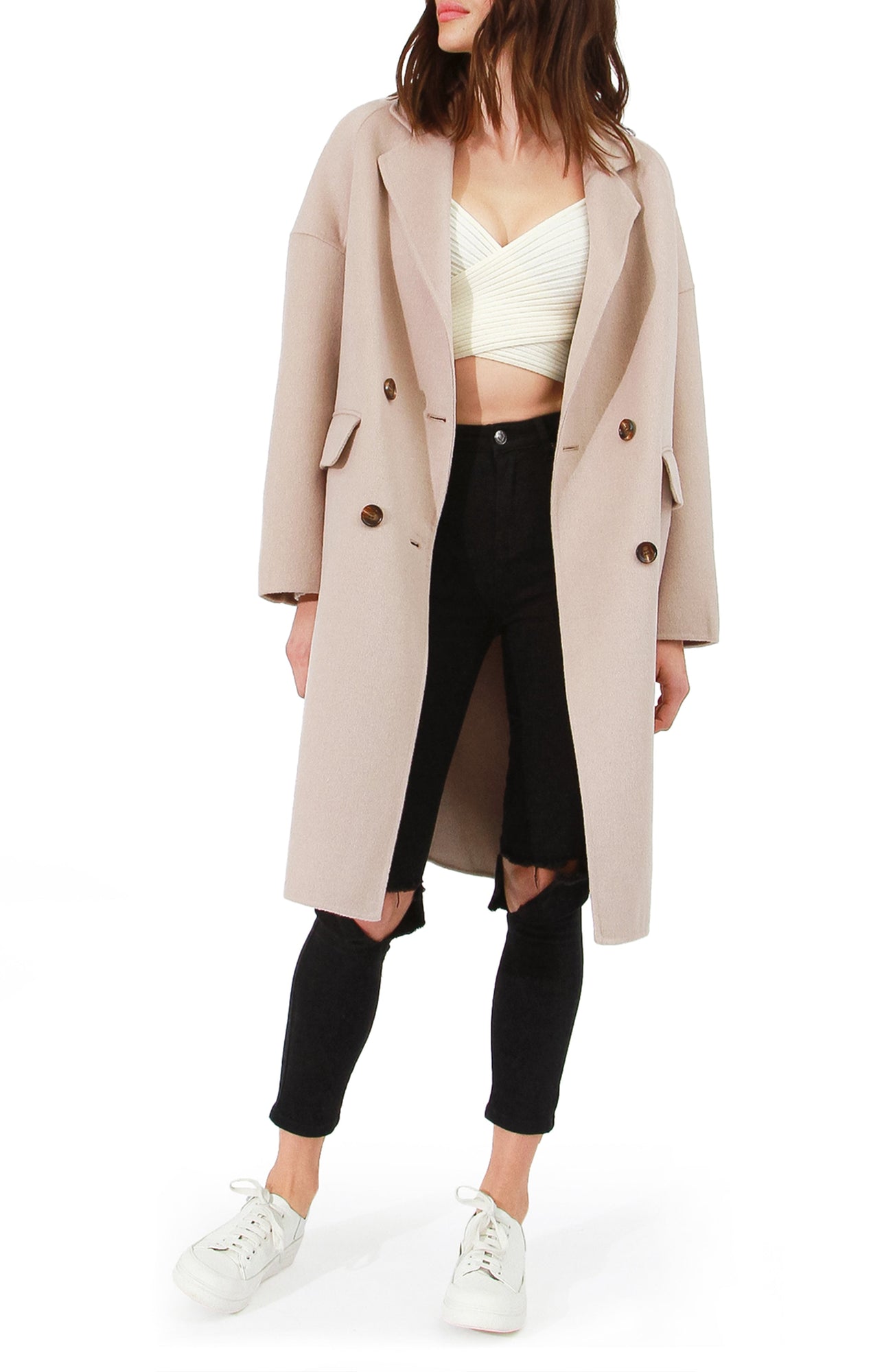 Amnesia Oversized Coat | Women | Sand