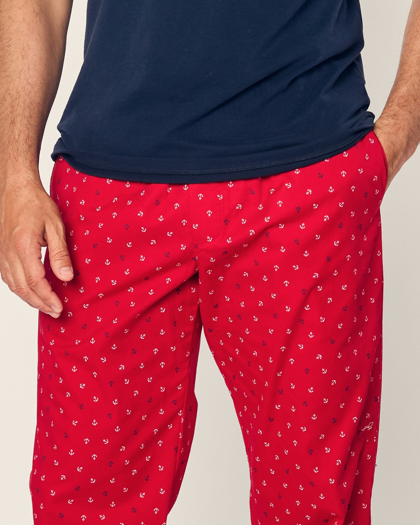 Men's Twill Pajama Pant in Coastal Charms in Anchors Away#Color_Anchors Away
