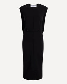 Another Tomorrow Cape Back Sheath Dress in Black – Wool Women's Dress