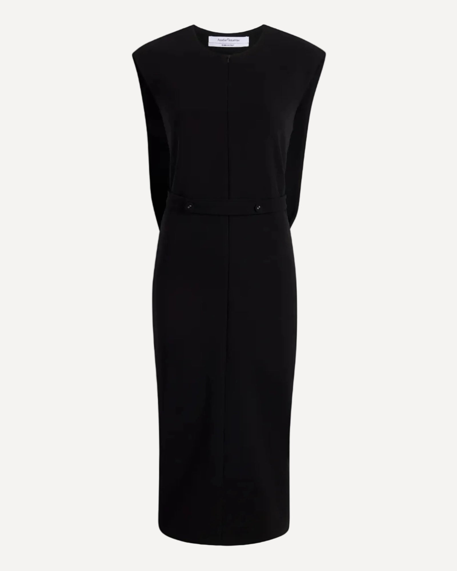 Another Tomorrow Cape Back Sheath Dress in Black – Wool Women's Dress