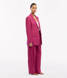 Another Tomorrow Oversized Blazer in Magenta – Wool Women's Jacket