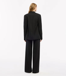 Another Tomorrow Oversized Double Breasted Jacket in Black – Wool Women's Jacket