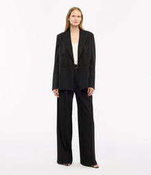 Another Tomorrow Oversized Double Breasted Jacket in Black – Wool Women's Jacket