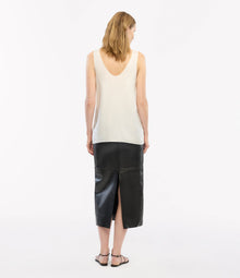 Another Tomorrow Silk Tank in White – Silk Women's Top