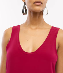 Another Tomorrow Silk Tank Dress in Magenta – Silk Women's Dress