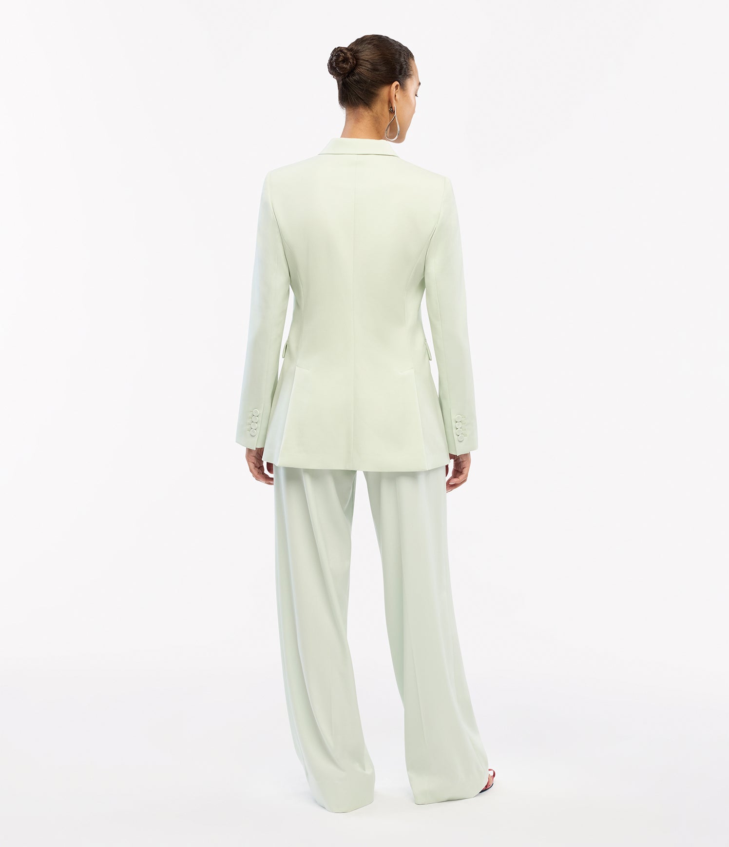 Another Tomorrow Double-Breasted Jacket in Julep – Wool Women's Jacket