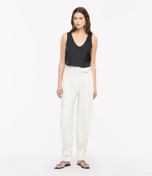 Another Tomorrow Silk Tank in Black – Silk Women's Top
