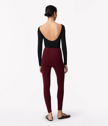 Another Tomorrow Seamed Legging in Aubergine – Jersey Women's Trousers