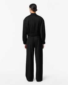 Another Tomorrow Satin Bomber in Black – Satin Women's Outerwear