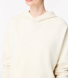 Another Tomorrow Cropped Hoodie in Parchment – Cotton Women's Top