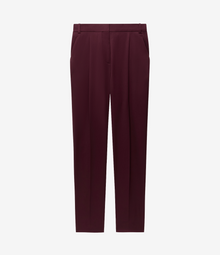 Another Tomorrow Peg Trouser in Plum – Wool Women's Trousers