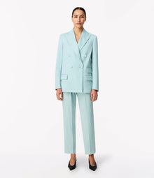 Another Tomorrow Oversized Double Breasted Jacket in Mist – Wool Women's Jacket