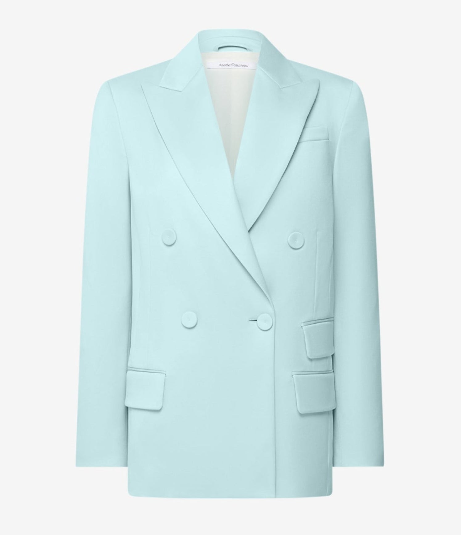 Another Tomorrow Oversized Double Breasted Jacket in Mist – Wool Women's Jacket