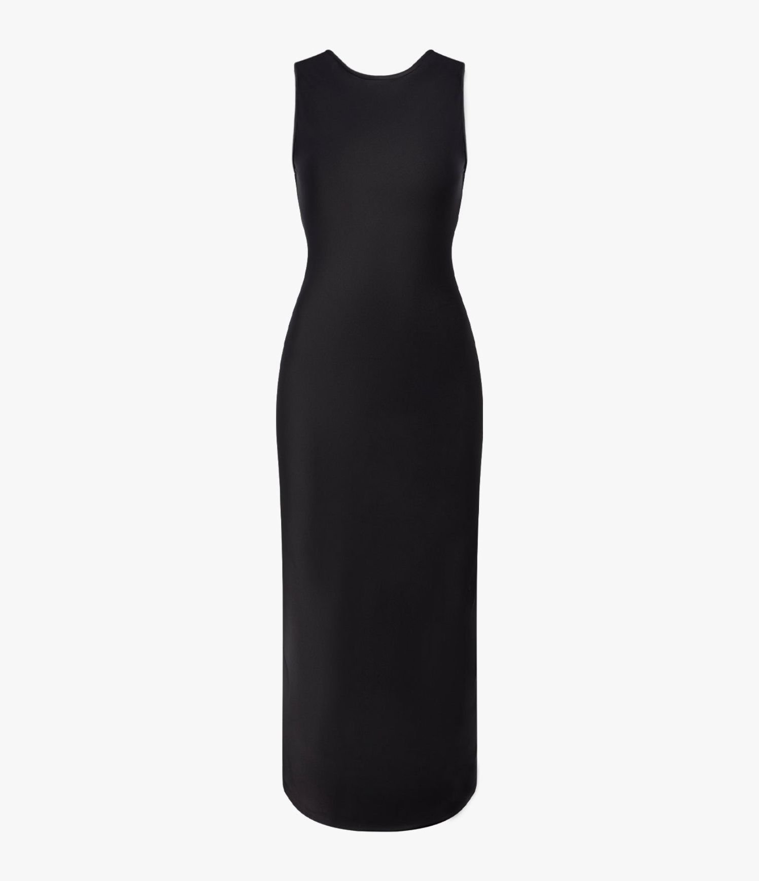 Another Tomorrow Cowl Back Dress in Black – Satin Women's Dress