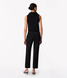 Another Tomorrow Cowl Neck Blouse in Black – Crêpe Women's Top