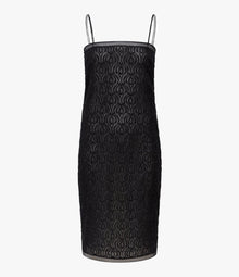 Another Tomorrow Silk Embroidered Dress in Black – Silk Women's Dress