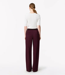 Another Tomorrow Fitted Knit Top in Off White – Cotton Women's Knitwear