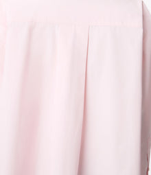 Another Tomorrow Pleat Back Poplin Shirt in Blush – Cotton Women's Top