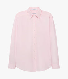 Another Tomorrow Pleat Back Poplin Shirt in Blush – Cotton Women's Top