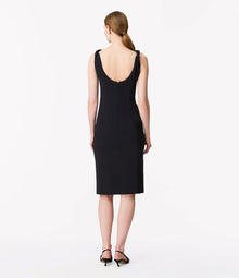 Another Tomorrow Twist Bias Dress in Black – Crêpe Women's Dress