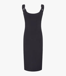 Another Tomorrow Twist Bias Dress in Black – Crêpe Women's Dress