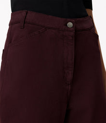 Another Tomorrow Workwear Pant in Overdye Plum – Denim Women's Trousers