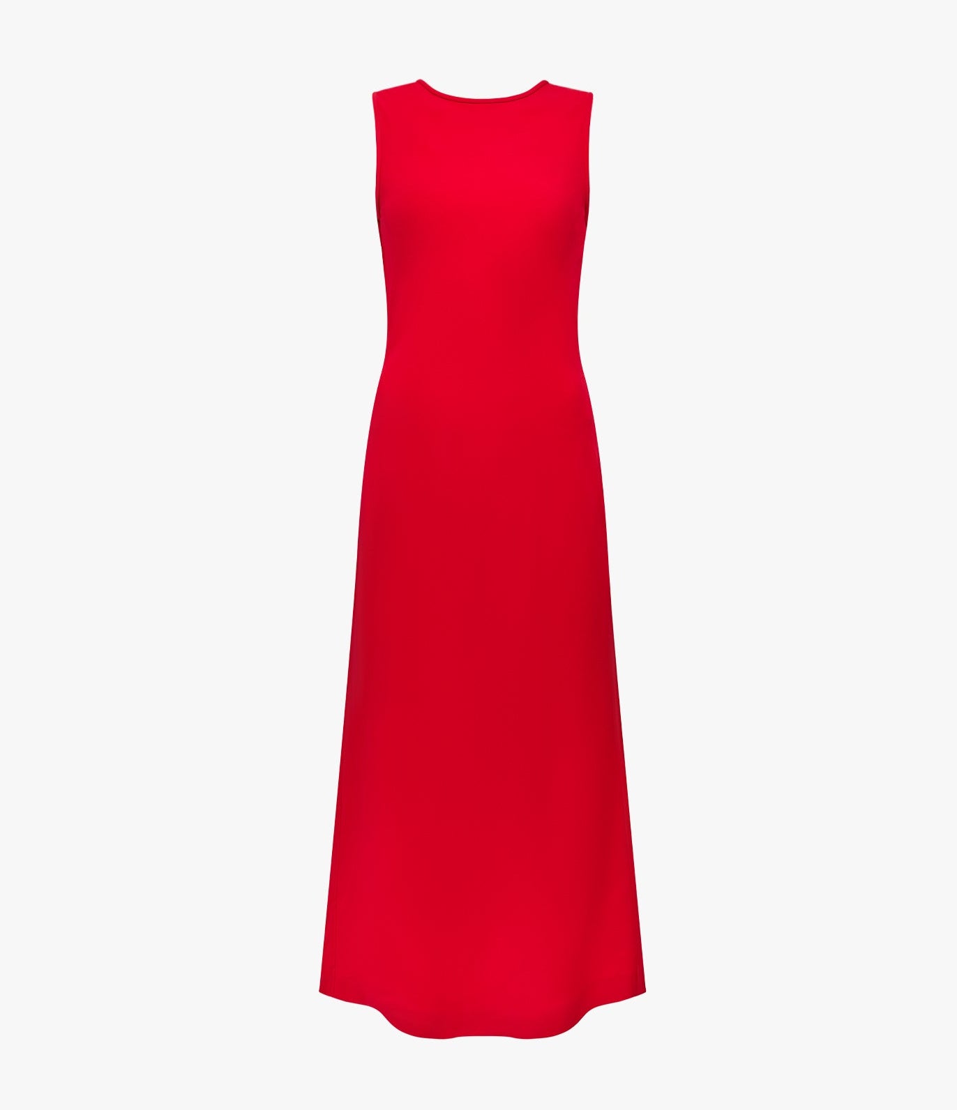 Another Tomorrow Cowl Back Dress in Scarlet – Satin Women's Dress