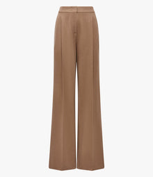 Another Tomorrow Cashmere Pleated Trouser in Camel – Cashmere Women's Trousers