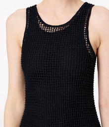 Another Tomorrow Beaded Dress in Indigo – Viscose Women's Dress