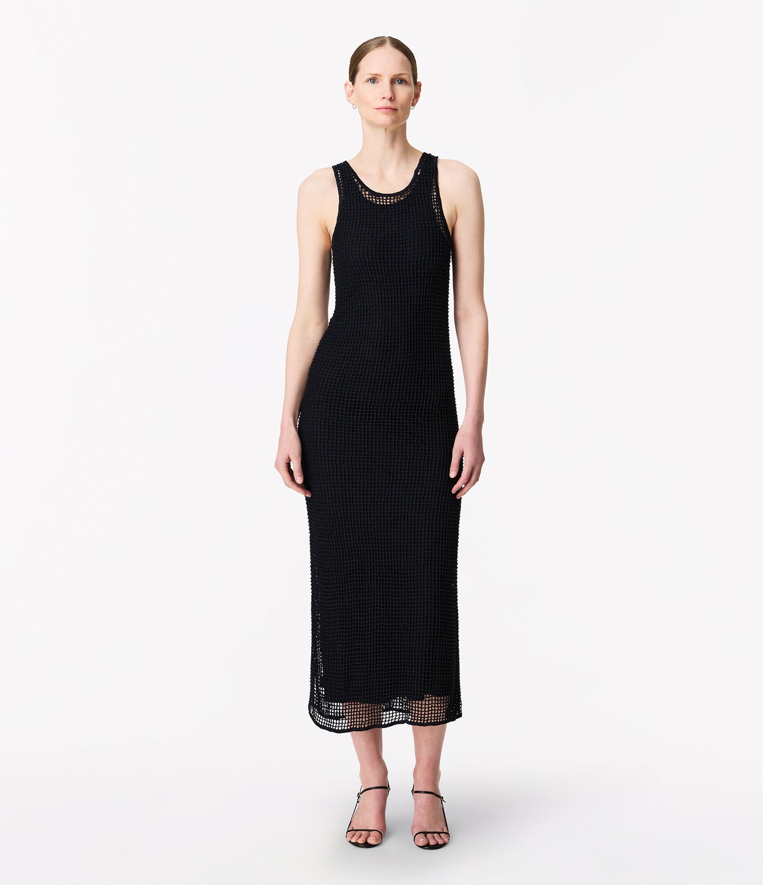 Another Tomorrow Beaded Dress in Indigo – Viscose Women's Dress