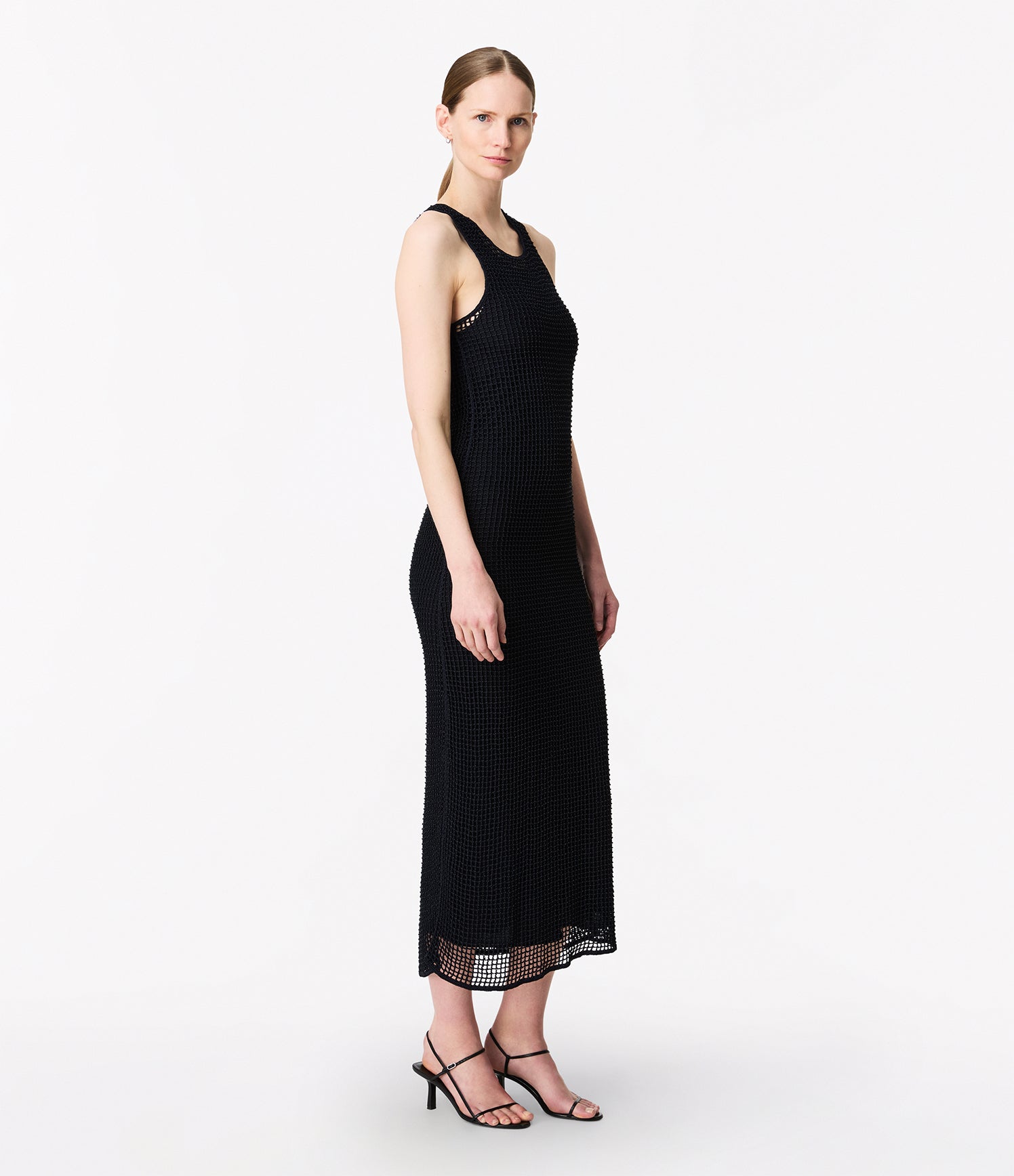 Another Tomorrow Beaded Dress in Indigo – Viscose Women's Dress
