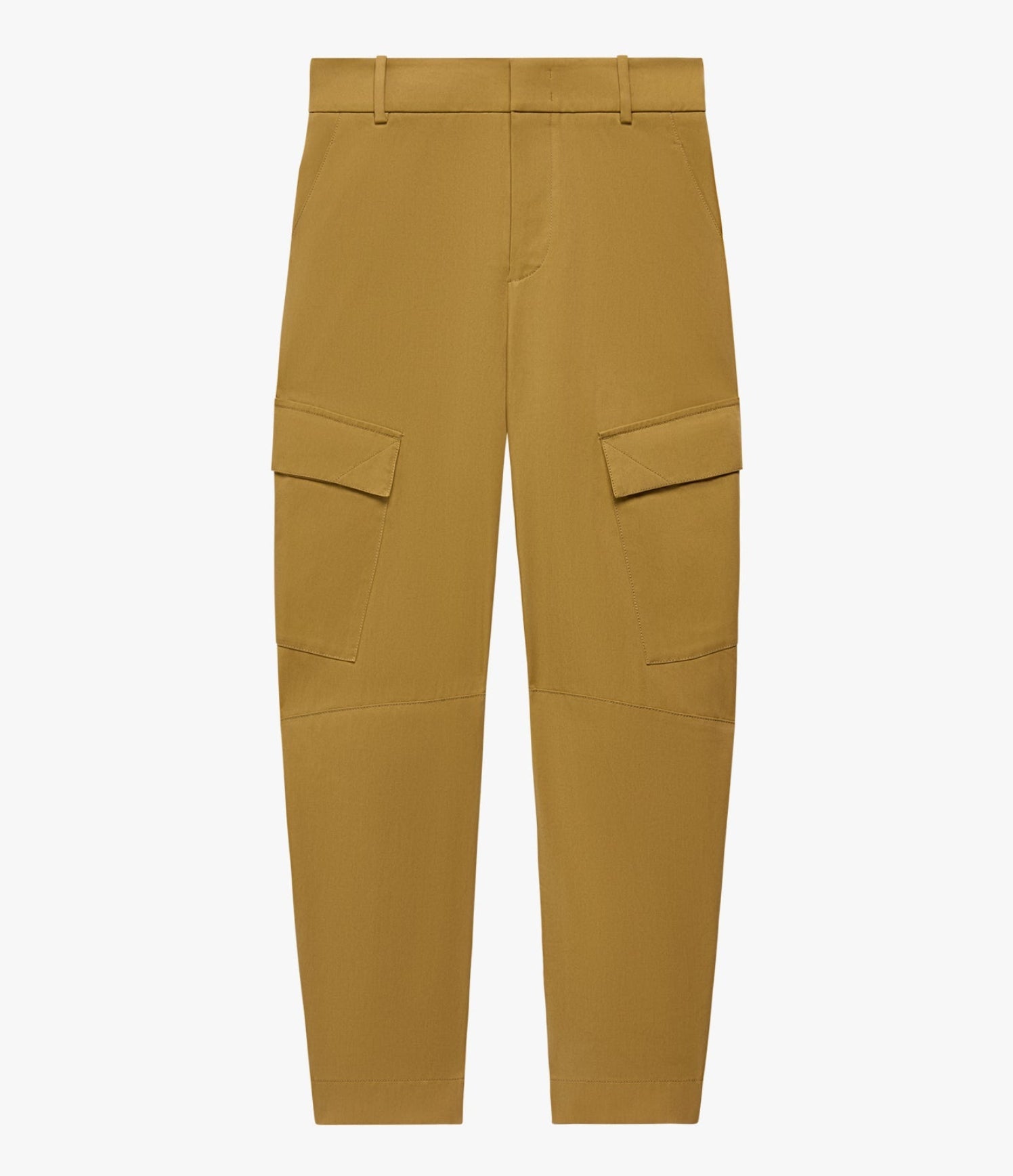 Another Tomorrow Curved Cargo Pant in Thyme – Cotton Women's Trousers