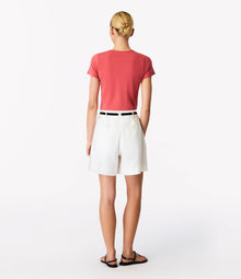 Another Tomorrow Fitted Tee in Rhubarb – Cotton Women's Top