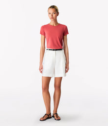 Another Tomorrow Fitted Tee in Rhubarb – Cotton Women's Top