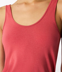 Another Tomorrow Slim Tank Top in Rhubarb – Cotton Women's Top