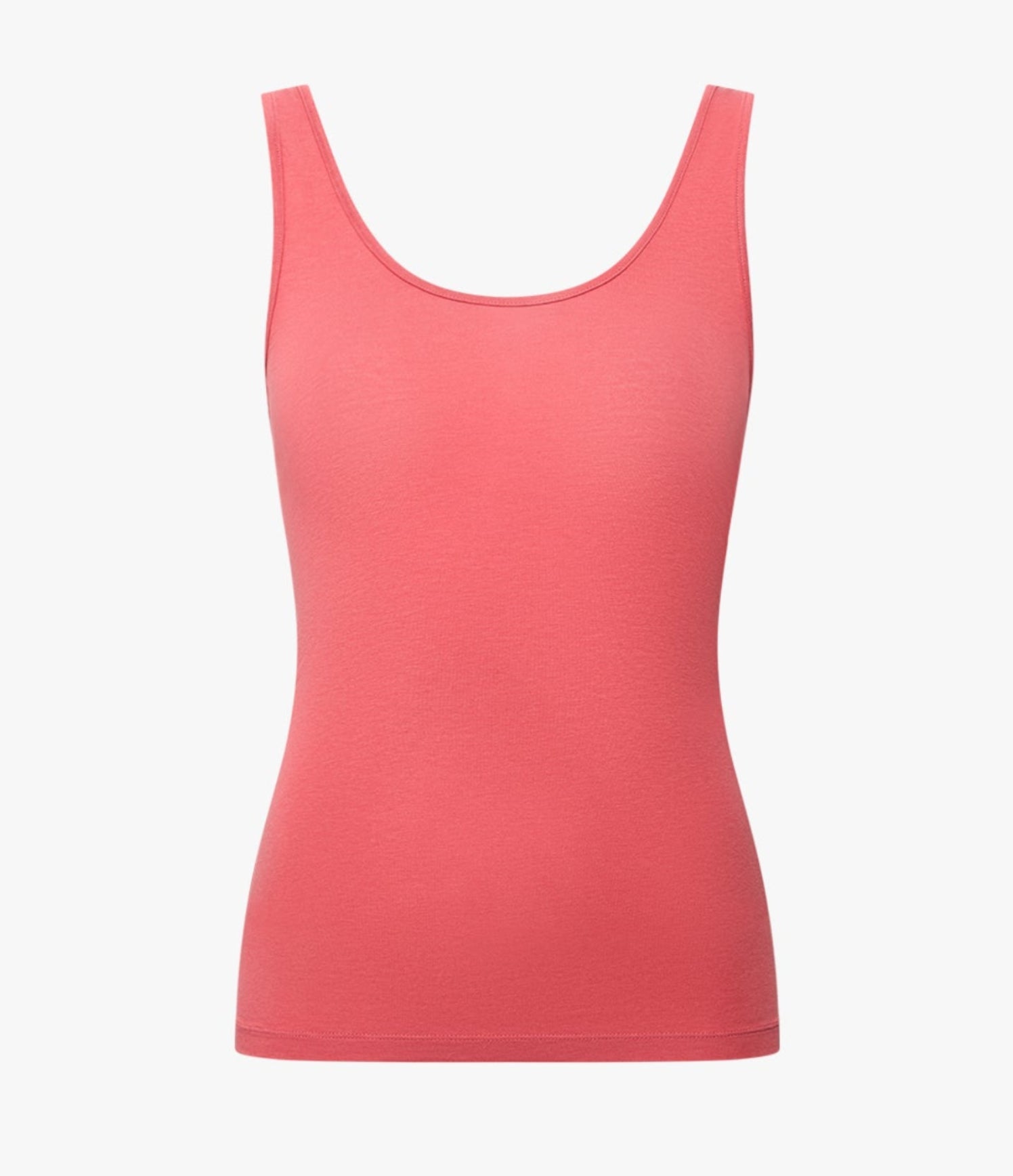Another Tomorrow Slim Tank Top in Rhubarb – Cotton Women's Top