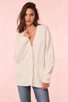 Applene Cashmere Cardigan | Shell White