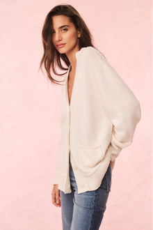 Applene Cashmere Cardigan | Shell White