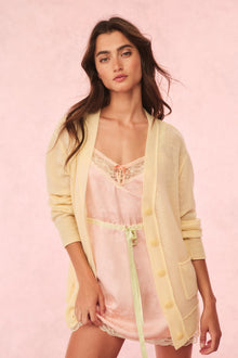 Applene Cashmere Cardigan | Limoncello