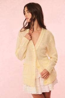 Applene Cashmere Cardigan | Limoncello