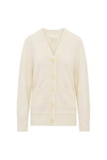 Applene Cashmere Cardigan | Shell White