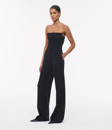 Another Tomorrow Double Face Architectural Bustier in Black – Wool Women's Top