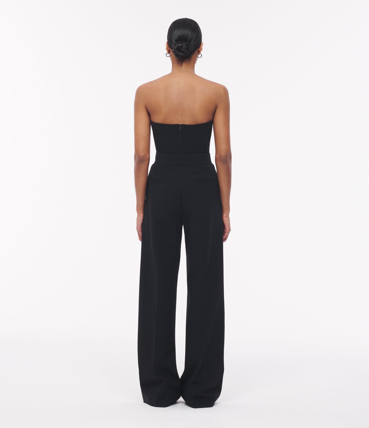 Another Tomorrow Double Face Architectural Bustier in Black – Wool Women's Top