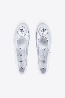 Jumbo Crystal Ballet Flat | Silver