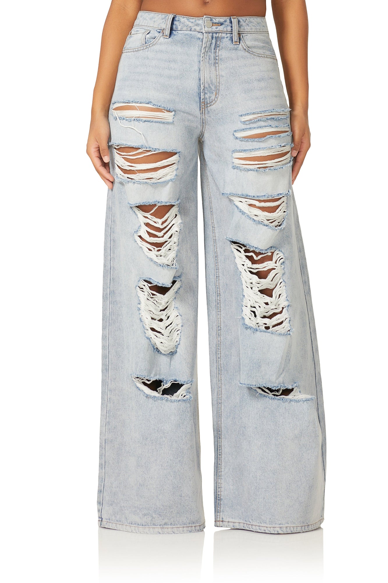 Wylder Wide Leg Jeans | Blue Destroyer Wash