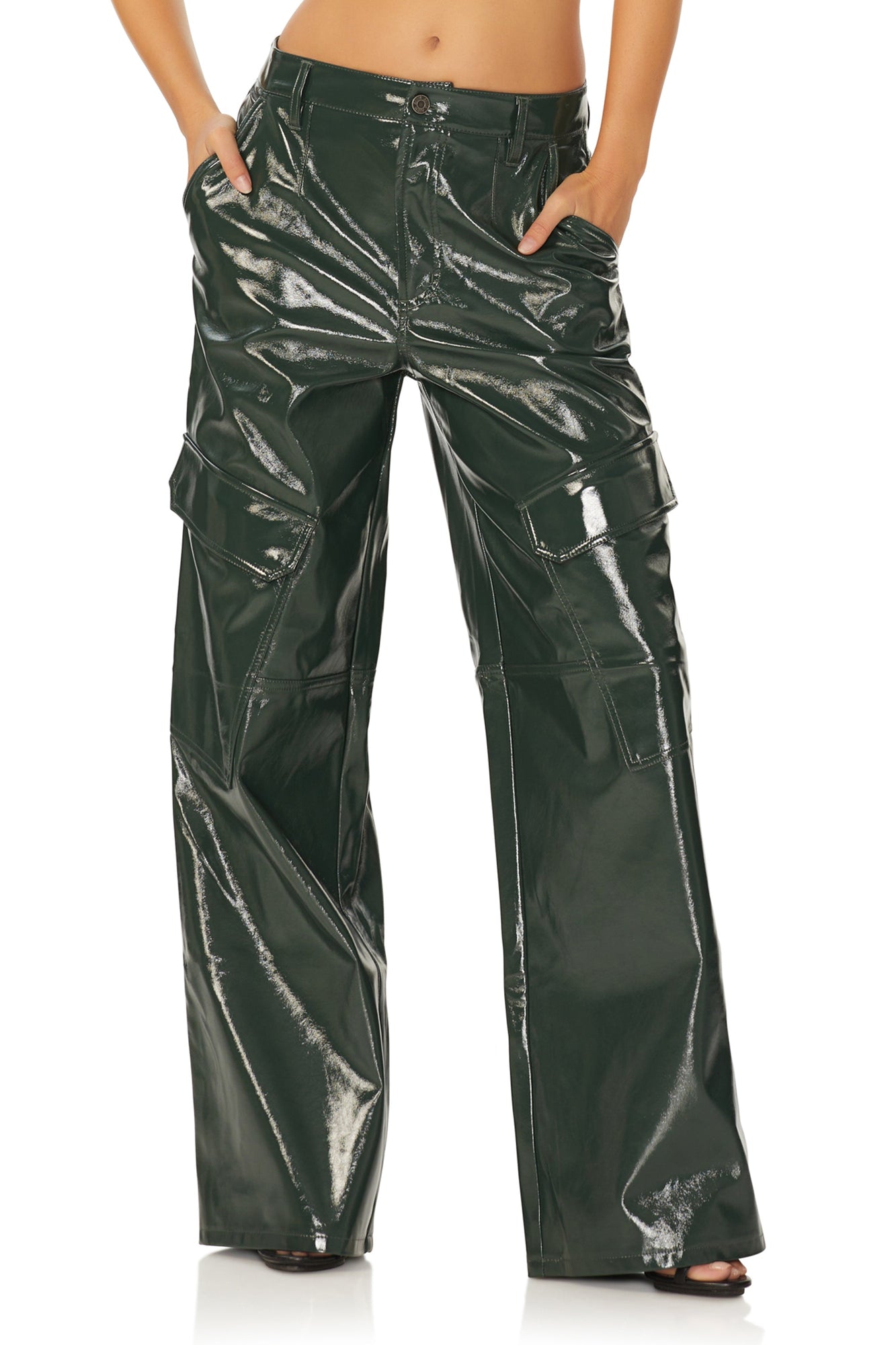 Wynn Wide Leg Cargo Pants | Hunter Green