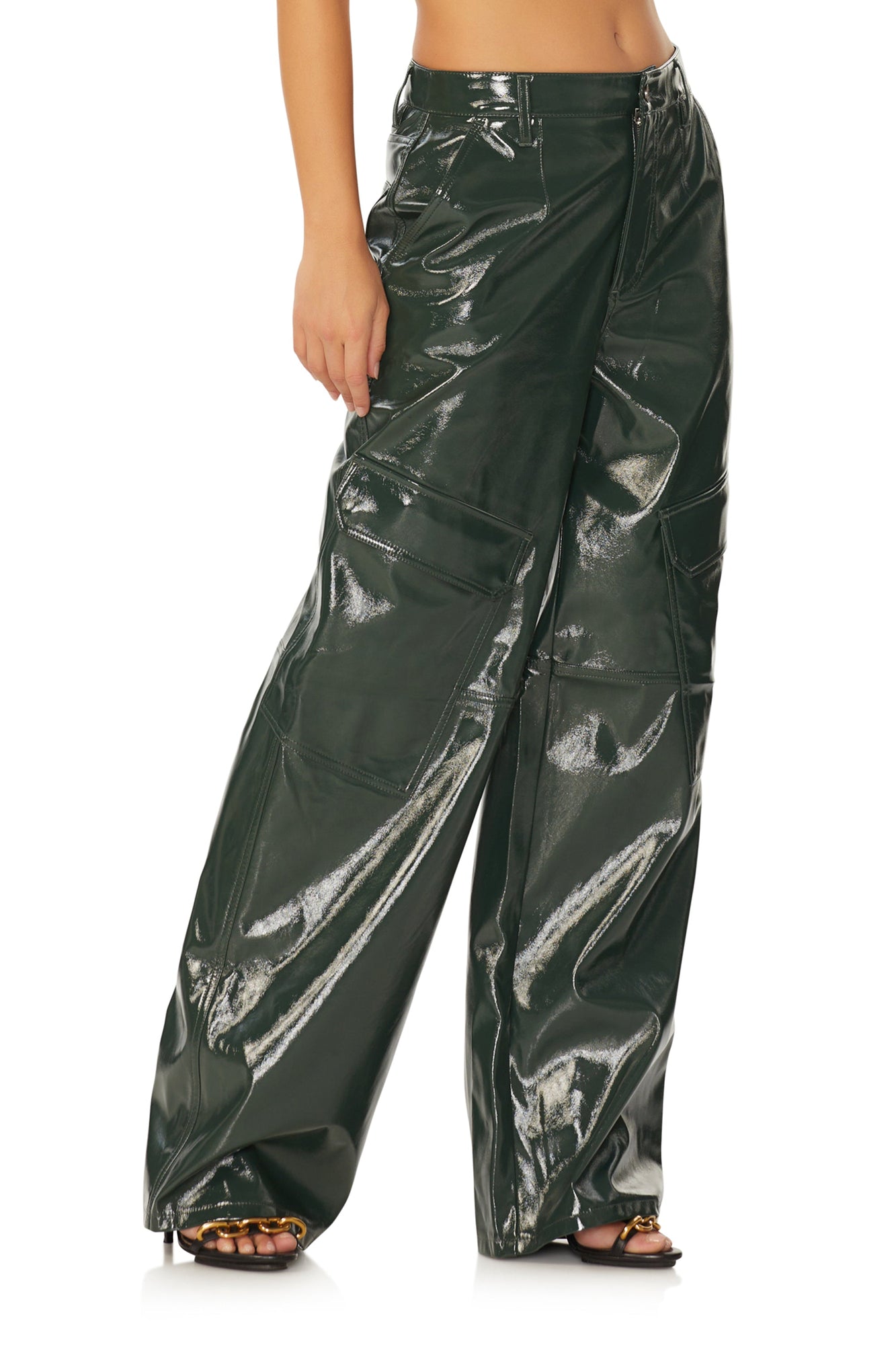 Wynn Wide Leg Cargo Pants | Hunter Green