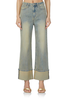 Kendall Wide Cuff Pant | Mellow Tint Wash