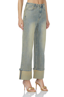 Kendall Wide Cuff Pant | Mellow Tint Wash