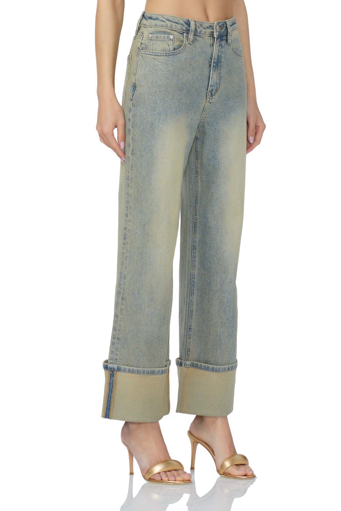 Kendall Wide Cuff Pant | Mellow Tint Wash